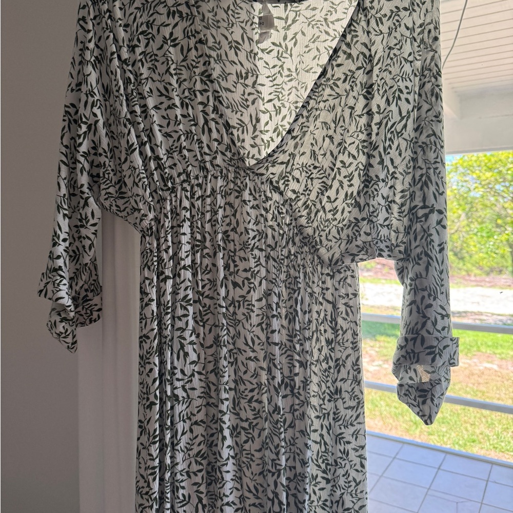 Petal and Pup Leaf Print Dress